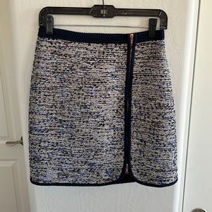 J. Crew. Size 2. Blue mini skirt.